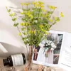 Decorative Flowers Plant Realistic Artificial Leaf Decor Long-lasting Non-fading Simulation Plants For Home Party Table 6pcs Visual