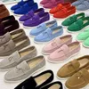 LP -Schuhe Kaschmir Piana Loafer Designer Kleiderschuhe Klassische Schnalle Runde Zehen Freizeitkomfort Lady Loro Klavier -Trainer für Männer und Frauen