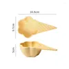 Plates Cute Ceramic Ice Cream Dessert Bowl With Handle Flower Shaped Small Snack Serving Dish Appetizer Tray Decorative Tableware