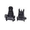 Tactical PRO Gen3 Front and Rear Sight Set Back Up Foldable Flip Sight Compact Mini Optics Rifle Hunting Picatinny Weaver Rail Full Metal Construction