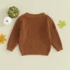 Sweaters 2023 Autumn Winter New Baby Boys Girls Sweaters Knitting Pullovers Newborn Jumpers Pumpkin Letter Embroidery Sweaters Clothes