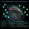 Camundongos AULA H512 RGB Mouse de jogos 12 Buttons Programação de 5000 dpi Optical Ajustável Mouse com fio USB com teclas de incêndio para laptop para PC