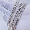 8mm Iced Out Vvs Moissanite Diamond Clasp Thick Miami Cuban Purity 925 Silver Necklace