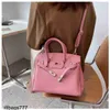 Handtasche Handtaschen Litchi Muster Platin Horizontal quadratisch massiv groß weich