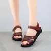 Casual Shoes 2024 Summer Ladies Beach Soft Bottom Non-slip Mum Sandals Waterproof Comfortable Platform