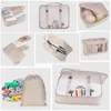 Sacs de rangement 8 pièces Set Travel Organizer Suitcase Emballage Vêtements Chaussures Cosmetics Articles de toilette pour valises