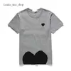 com des garcons shirt lys play thirs cdgsファッションメンズプレイTシャツデザイナーレッドハートカジュアル女性シャツデッジガーコン最高品質のコットン刺繍744