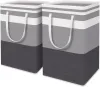 Cestas de lavanderia grande cestas, cesto de lavanderia independente, cesto de roupas dobráveis com alças para roupas de cesta de armazenamento em casa