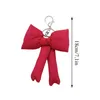 Keychains Elegant Rose Bow Keychain grand bowknot keyring simple clés de clés de téléphone Lanyard sac sac à dos pendentif