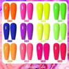 MEET ACROSS 10PcsSet Gel Nail Polish Fluorescent Neon Spring Summer Semi Permanent Soak Off Nail Art Varnish UV Gel For Nails 240423