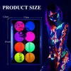 Body Paint 8-kleuren gloeiende ultraviolette gezichtsschilderkunst