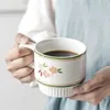 Retro Buzlu Seramik Kupa İçme Sub Kahvaltı Süt Kahve Garland Nordic Hatıra Mutfak Evi 240418