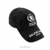 豪華な帽子ファッションデザイナーキャップ女性男性刺繍野球帽Blnciaga World Food Program Embroiled Logo Hat -Wash BlackWL