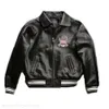 Avirex High Quality Fashion Black Lapel Leather Plus Size本物のジャケットカジュアルスポーツフライトスーツ1975米国Avirex Leatherジャケット81