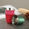 Gobelers mini tasse à café de haute qualité en acier inoxydable double mur isolé petite boisson portable