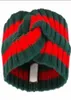 Luxary Style Cross Headband For Women and Men Fashion Elastic GreenRed Stripe Women Hairband Girl Retro Hair Band Turban Headwraps6495022