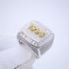 Nya hiphop VVS Moissanite Men Ring 925 Silver Gold Plated Diamond Moissanite High Quality Rings