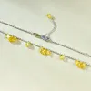 Charm Topaz Diamond Chocker Necklace 100% Real 925 Sterling Silver Wedding Pendants kettingen voor vrouwen sieradencadeau