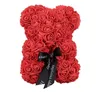 23cm Creative Foam Bear of Roses Bear Rose Flower Artificial New Year Gifts For Women Valentines Gift Birthday Gift9698568