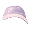 Visors Embroidered Bowtie Hat Adjust Long Brims Open Top Fashionable Sunproof