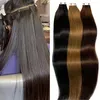 髪の毛のテープSuman hair Brazilian Hair100％Human Hairs 20 PCSストレート女性240408