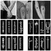 Body Paint Reusable Tattoo Temporary Stencils Templates for Face Body Glitter Paints Wedding Birthday Party Concert Tattoo Templates d240424