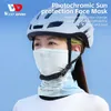Bandanas West Cykling Summer Cycling Scarf UV Pochromic Pattern Bandana UPF50 Sun Protection Handing Fishing Mask Cooling Sport Gear