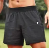 Lu Lu L Men Yoga Sports Shorts extérieur Fitness Shorts secs secs Couleur Cound Casual Running Quarter Pant Designer Clothing 34546