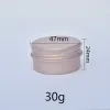 Flaschen 5g 10 g 15g 20g 30g 50 g 60 g leer Aluminiumglas Kosmetische Lippenbalsam Cream Behälter Roségold Sier Pink Black Metall Flasche 50pcs