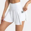 Lu-L2443 Gonne da tennis Abbigliamento da palestra per palestra pieghettate da yoga che gestisce gonne da tennis corti da tennis gonne sportive