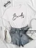 Frauen T-Shirt-Team Braut Herz Evjf Hen Party Frauen Gropu T-Shirt Girl Hochzeit Frau Tops Tee Camisetas Mujer Frau Frau Black Pink White Clothes 240423