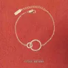 sailormoon sister bracelet designer Singaporean Brand Niche Design, Light Instagram Double Loop Buckle with Diamond Inlay, Feminine Collarbone Chain