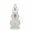 Colorful Snowman Thick Glass Bong Hookah Shisha Smoking Waterpipe Bubbler Pipes Filter Herb Tobacco Oil Rigs Bowl Portable Design Cigarette Holder DHL