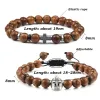 Bangle Hot Sale Men Natural Wood Beads Bracelets Healing Buddha Cross Owl Helmet 7 Chakras Beaded Bracelets&Bangles Women Yoga Jewelry