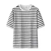 Hip Hop Sports T-shirt Streetwear Mens Stripe T-shirts Casual 2024 Summer Short Manches Tshirt Tees Oversize 3xl 4xl 240423