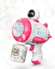 electric lighting10 Holes Bubble Machine Outdoor ToysSpacemanFully Automatic Shape Blowerwith Light Bubble Gun Boys GirlsToys 240417