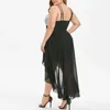 Casual Dresses Long-back Ball Gown Sequin Elegant Sequins Slip Dress Irregular Hem Solid Color Spaghetti Straps For Formal Party