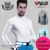 Skjortor PGM Herrarna Sun Protection Golf Shirt Underwear Long Sleeve Cooling Ice Silk Tshirts Antiuv Soft Apparel For Men YF202