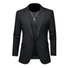 Men's Suits 2024 Spring And Autumn Youth Fashion Casual Suit Single Coat Double Split Business Small Top