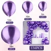 Party Decoration 134pcs Wedding Baby Shower Oh Mix Size Balloon Arch Kits Supplies Happy Birthday Metal Blue Latex Decorations
