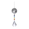 Figurines décoratives 3d Décoration extérieure Crystal Charme Snowflake Pendant décoration intérieure Clear Octagonal Ball Bijoux suspendu Ornement