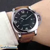 Original Panerai Watch Men Fashion Leather Band Kalenderklockor för gentleman lyxiga vattentäta armbandsur rostfritt stål hög kvalitet