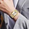 Wristwatches LiEBIG Luxury Golden Quartz Wristwatches For Female Girl Male Fashion 30m Waterproof Women Ladies Mens Watches Relogio Feminino 240423