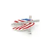 Spille da spille 10 pezzi/lotto bandiera americana spilla cristallo sminestone smalto croce forma 4a di jy USA Pins patriottici per regalo/Decoratio dhyd2