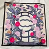 Flower Charm Scarf Twill Print Women's Square Scarf Shawl Ethnic Style Scarf Summer New Designer Brand Scarf Wholesale Size 50x50cm