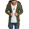 Heren Trench Coats Men Coat Outsyar Slim Pure Color Jacket Hooded Herfst Winter Hoodie voor dagelijkse slijtage