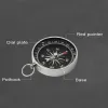 Compass Compass Keychain Pendant Portable Outdoor Orientation Navigation Compass Silver for Outdoor Camping Hiking Sports Navigation