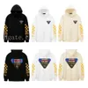 2023 Heren Hoodies Rhude Hoodie Letter Print Lange Mouw Fashion Men Women Sweater Hip Hop Hoodies Brand Sweatshirts Maat M-2xl Tracksuits Merken Outdoor Jacket 797