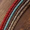 Bracelets Ailatu 5 Meters/Lot 6mm Retre First Layer Cowhide Leather Rope Matte Genuine Braided Cord For DIY Bracelets Jewelry Making