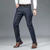 Heren jeans mode losse gesplitste ritszakken vaste kleur casual broek 2024 lente herfst oversized all-match business